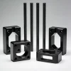 Black Carbon Fiber Reinforced PEEK rods and precision machined parts for industrial use