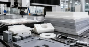 Factory Quality Inspection of Precision Custom Cut Plastic Sheets on CNC Machine in Vietnam