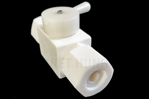 PTFE straight fitting with switch