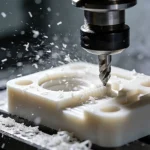Cận cảnh quá trình gia công CNC chi tiết nhựa POM với độ chính xác cao