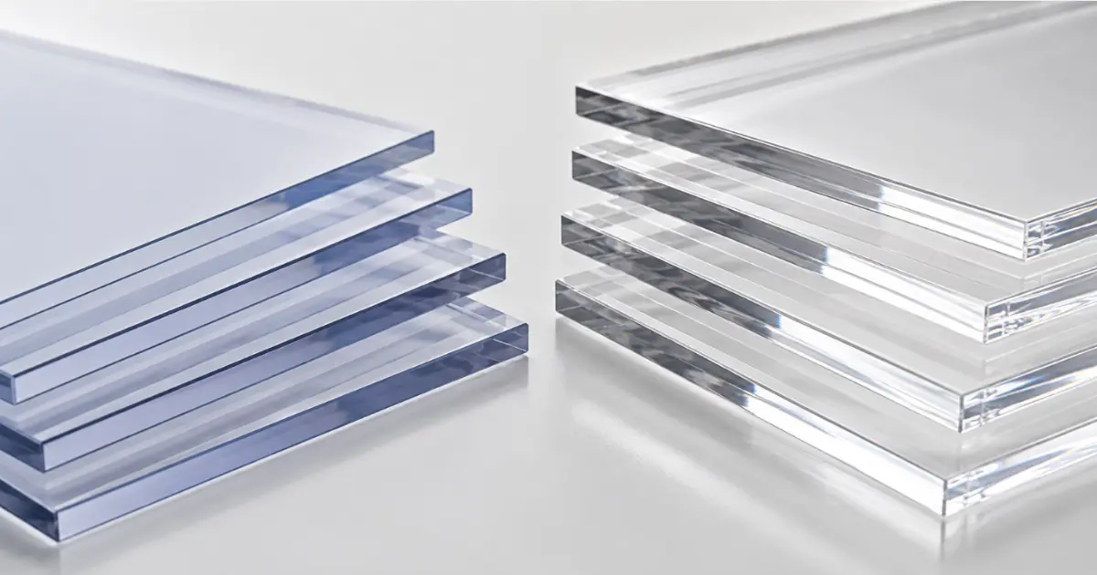 Các tấm nhựa Polycarbonate và PMMA Acrylic đùn ép chất lượng cao xếp pallet tại nhà máy Việt Hưng sẵn sàng gia công biển hiệu ngoài trời.