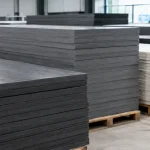 Các tấm nhựa HDPE tái chế chịu lực kháng tia UV xếp pallet tại nhà máy sản xuất nhựa Việt Hưng sẵn sàng gia công bến tàu và bàn ghế ngoài trời.